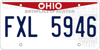 OH license plate FXL5946