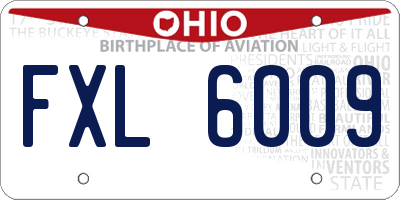 OH license plate FXL6009