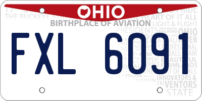 OH license plate FXL6091