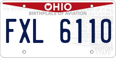 OH license plate FXL6110