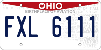OH license plate FXL6111