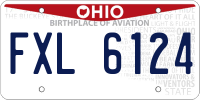 OH license plate FXL6124