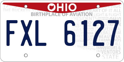 OH license plate FXL6127