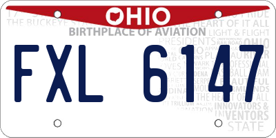OH license plate FXL6147