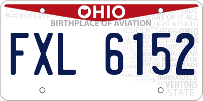 OH license plate FXL6152