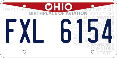 OH license plate FXL6154