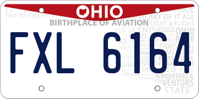 OH license plate FXL6164