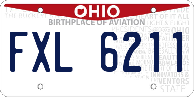 OH license plate FXL6211