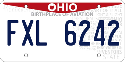 OH license plate FXL6242