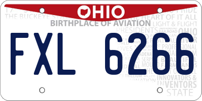 OH license plate FXL6266