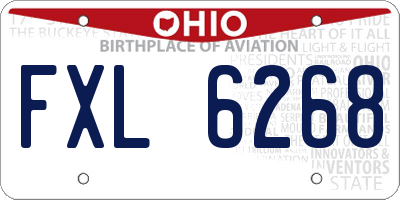 OH license plate FXL6268