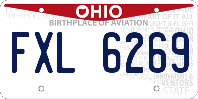 OH license plate FXL6269