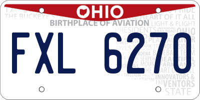 OH license plate FXL6270