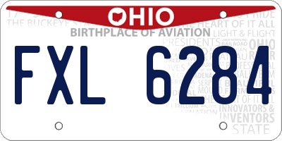 OH license plate FXL6284