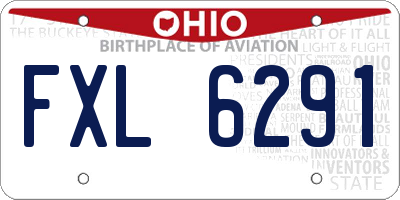OH license plate FXL6291