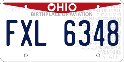 OH license plate FXL6348