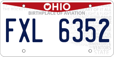 OH license plate FXL6352