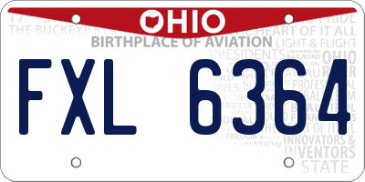OH license plate FXL6364