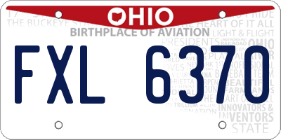 OH license plate FXL6370