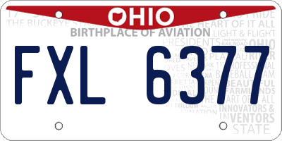 OH license plate FXL6377