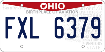 OH license plate FXL6379
