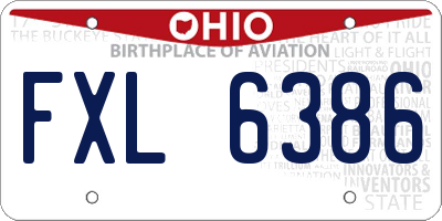 OH license plate FXL6386