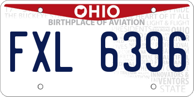 OH license plate FXL6396