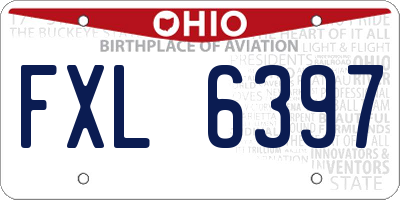 OH license plate FXL6397