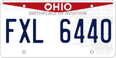 OH license plate FXL6440