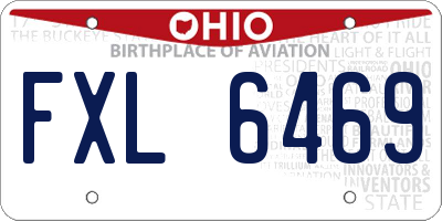OH license plate FXL6469