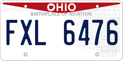 OH license plate FXL6476