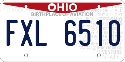 OH license plate FXL6510