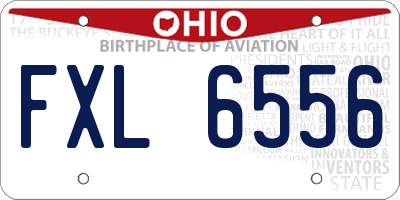 OH license plate FXL6556