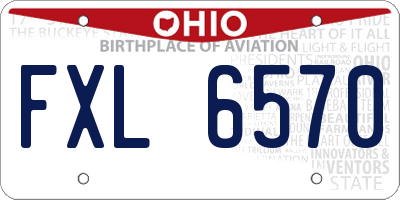 OH license plate FXL6570