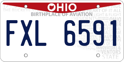 OH license plate FXL6591