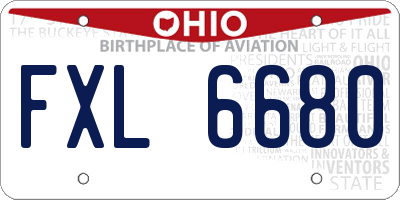 OH license plate FXL6680