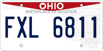 OH license plate FXL6811