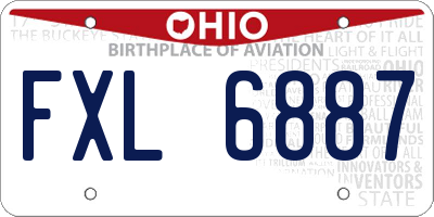 OH license plate FXL6887
