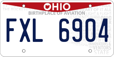 OH license plate FXL6904