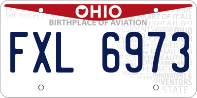 OH license plate FXL6973