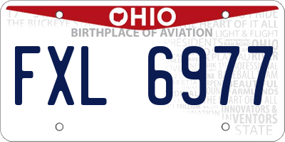 OH license plate FXL6977