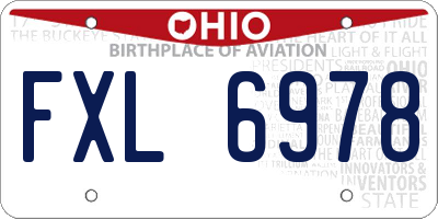 OH license plate FXL6978