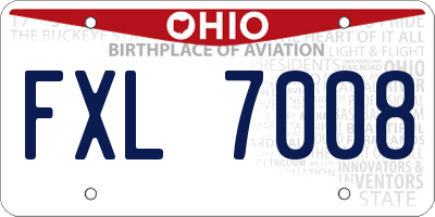 OH license plate FXL7008
