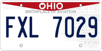 OH license plate FXL7029