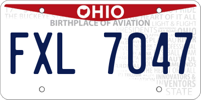 OH license plate FXL7047