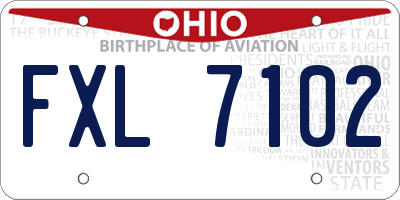 OH license plate FXL7102