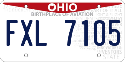 OH license plate FXL7105