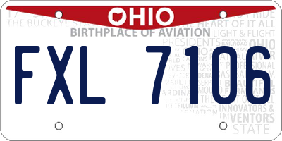 OH license plate FXL7106