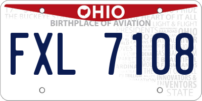 OH license plate FXL7108