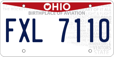 OH license plate FXL7110